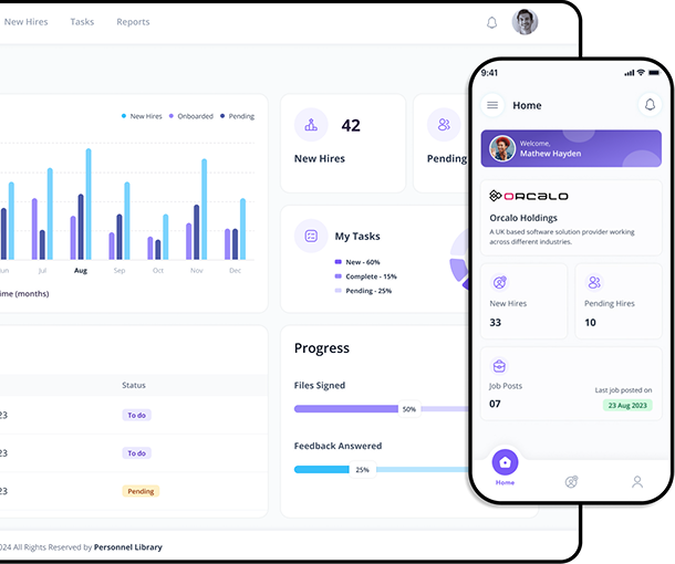 HRM dashboard preview